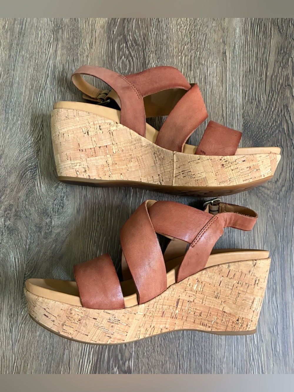 Kork-Ease Ashcroft Leather Wedges Sandals - Picture 6 of 9